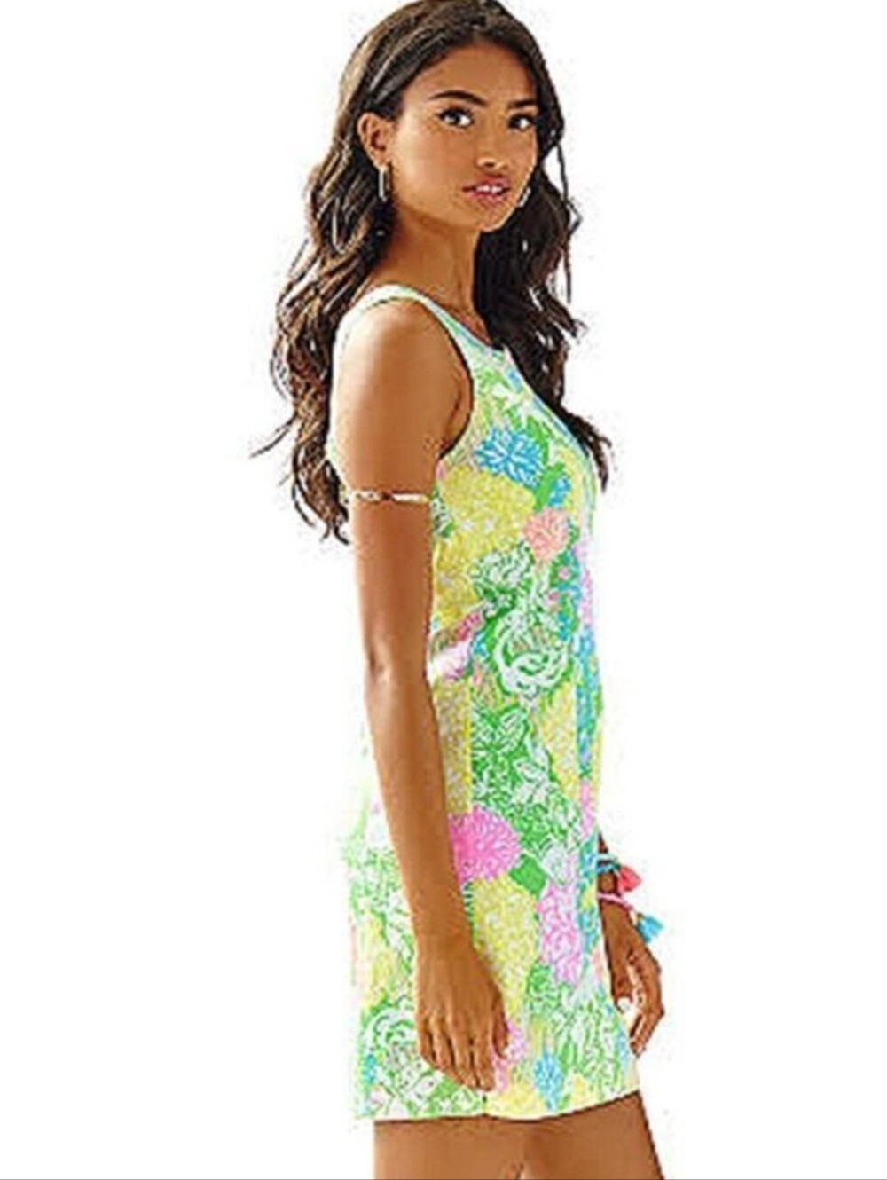 Lilly Pulitzer Cathy Shift Sleeveless Mini Dress in Green, Pink, Yellow, Blue